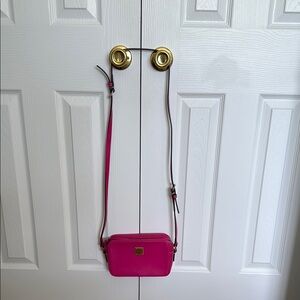 Dooney & Bourke Pink Crossbody Bag with Gold Hardware